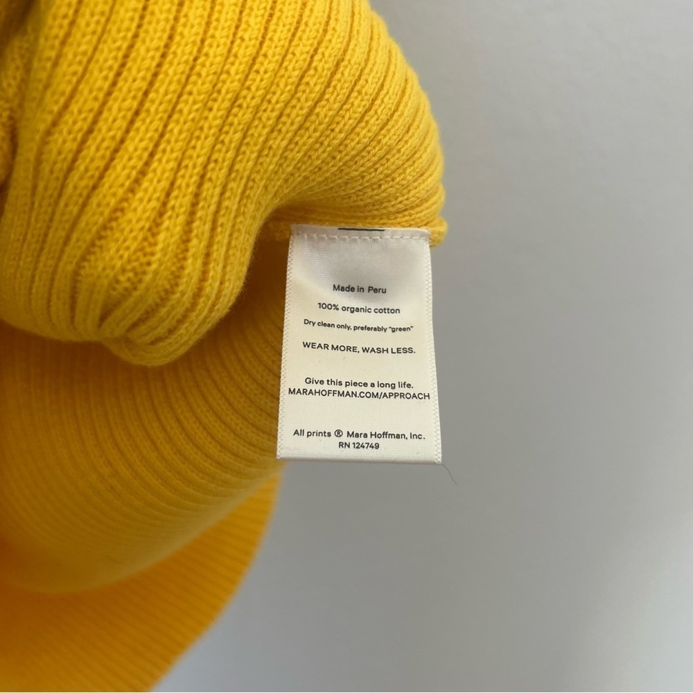 Mara Hoffman Midi Ribbed Knit Skirt in Yellow - Picture 2 of 4